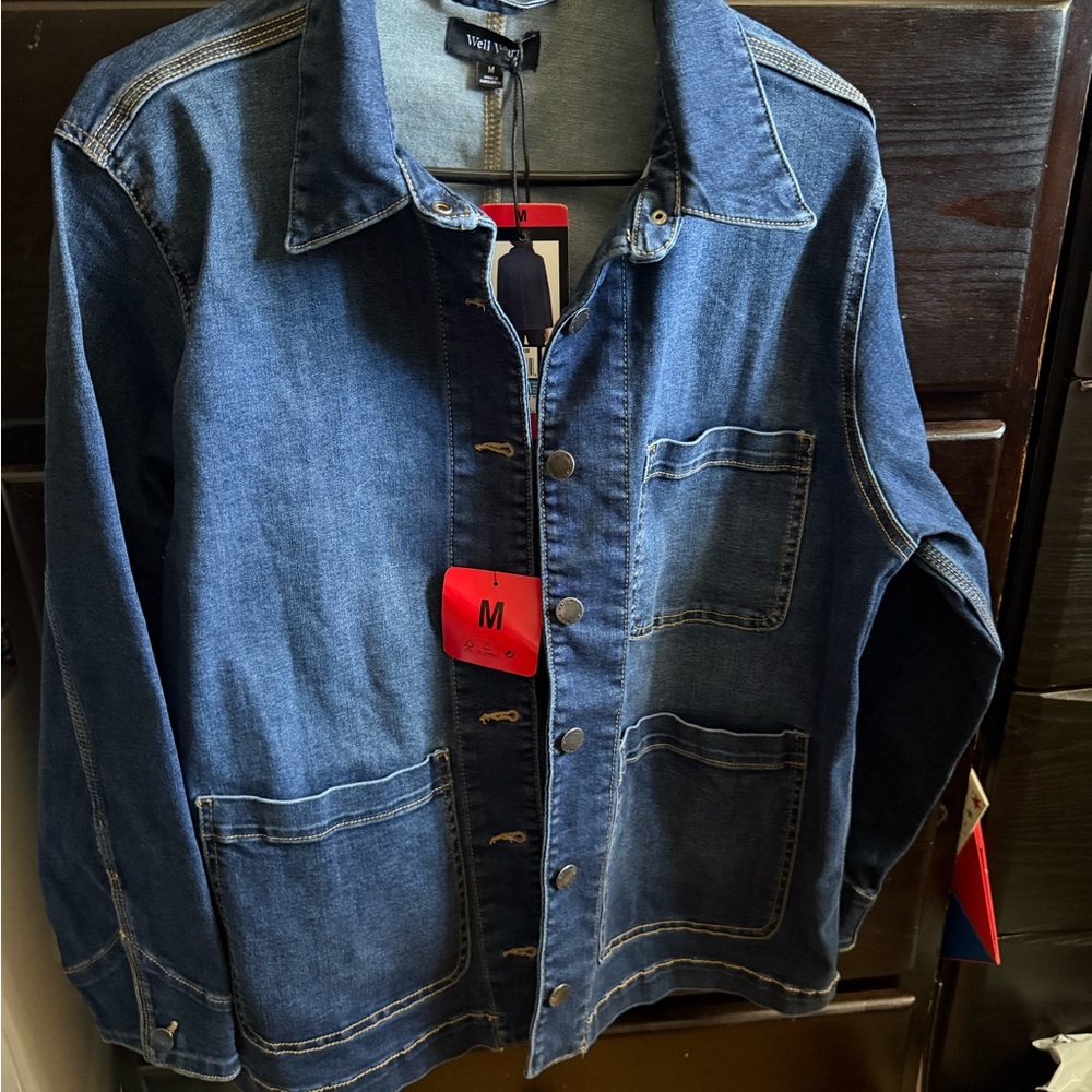 Well Worn Blue Denim Jacket - Picture 2 of 4
